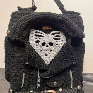 Backpack purse Crochet Fully lined